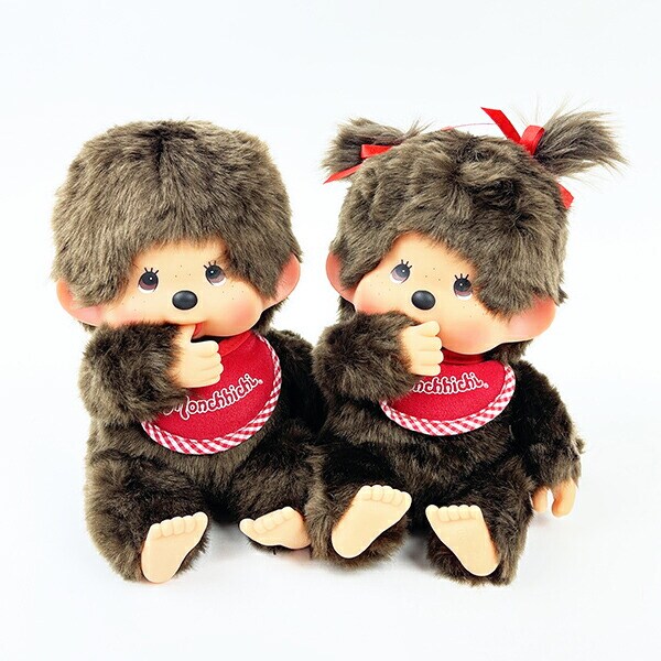 モンチッチ プレミアムスタンダード ぬいぐるみ M ブラウン 男の子 座り マスコット 人形 インテリア