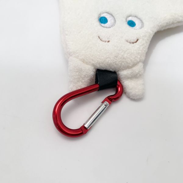 ムーミン フラットポーチ ポーチ 白 ペンポーチ ペンケース カラビナ