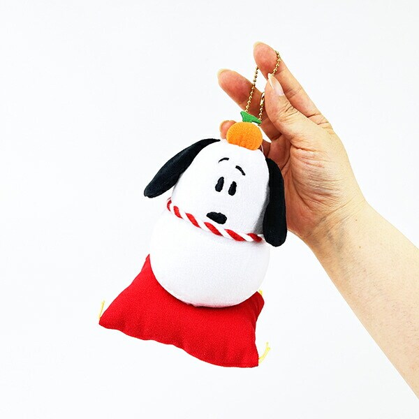スヌーピー かがみもち キーチェーンマスコット ぬいぐるみ SNOOPY