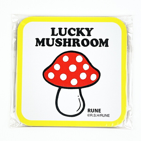 内藤ルネ LUCKYMUSHROOM コースター キッチン 日本製