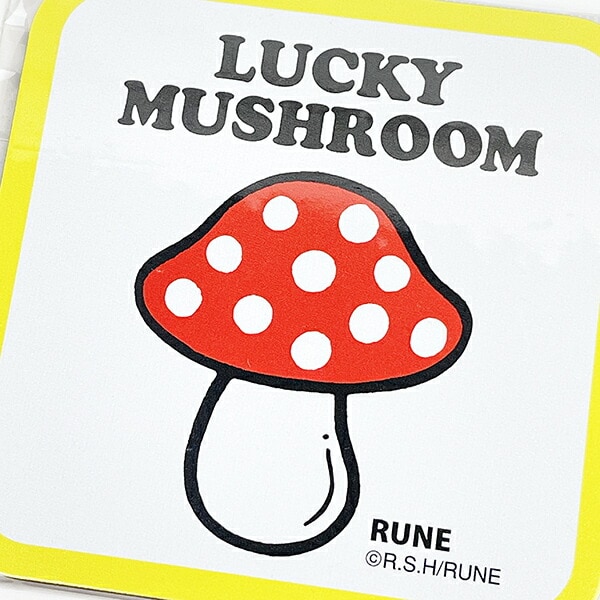 内藤ルネ LUCKYMUSHROOM コースター キッチン 日本製