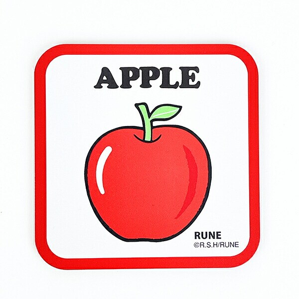 内藤ルネ APPLE コースター レッド キッチン 日本製