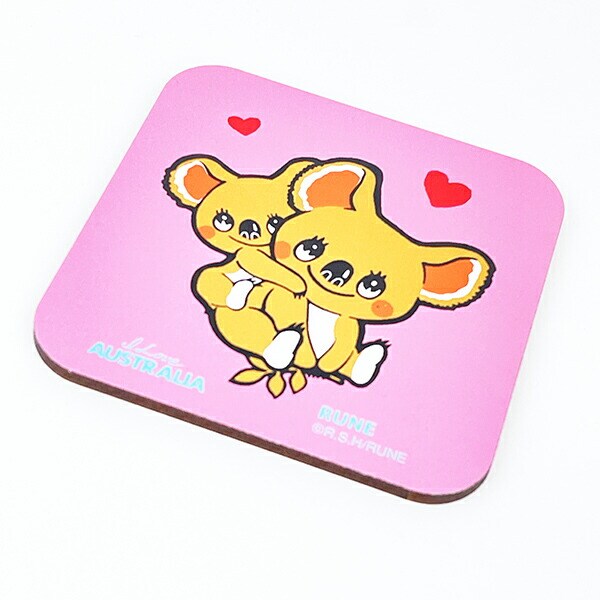 内藤ルネ KOALA コースター ピンク キッチン 日本製