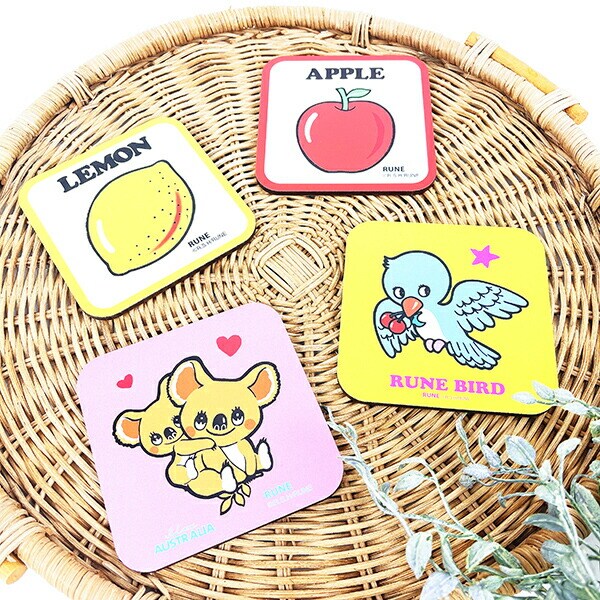 内藤ルネ KOALA コースター ピンク キッチン 日本製