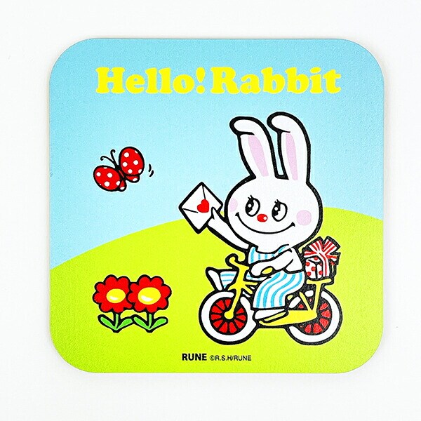 内藤ルネ Rabbit letter コースター キッチン 日本製