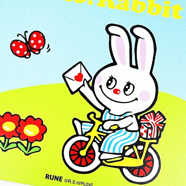 内藤ルネ Rabbit letter コースター キッチン 日本製