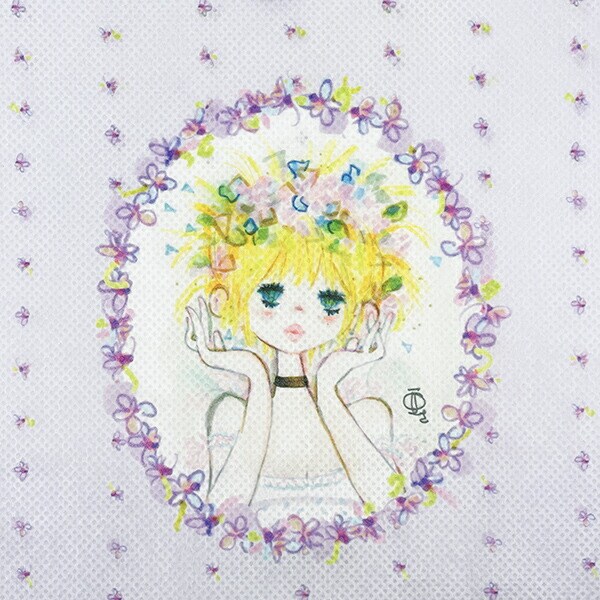 水森亜土 ギフトバッグ(S) 花かんむり ラッピング袋