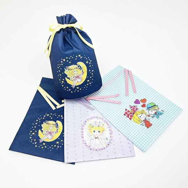 水森亜土 ギフトバッグ(S) 花かんむり ラッピング袋