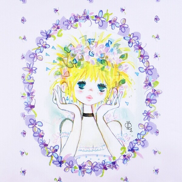 水森亜土 イージーバッグ(S) 花かんむり ラッピング袋 ギフトバッグ