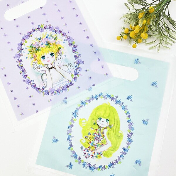 水森亜土 イージーバッグ(S) 花かんむり ラッピング袋 ギフトバッグ