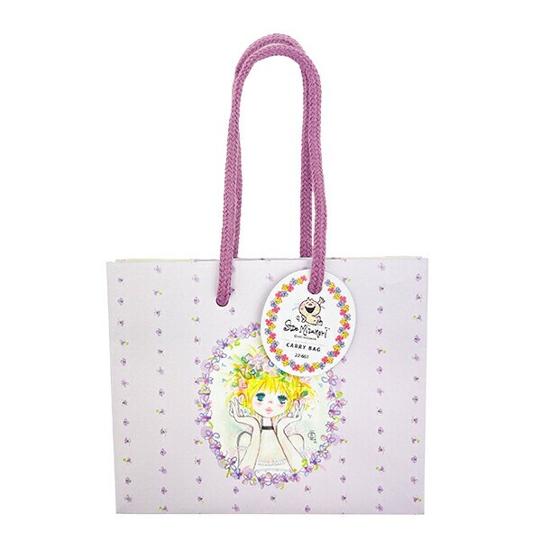 水森亜土 キャリーバッグ(S) 花かんむり 紙袋