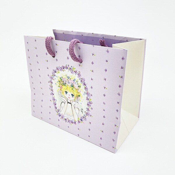 水森亜土 キャリーバッグ(S) 花かんむり 紙袋