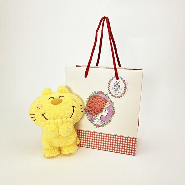 水森亜土 キャリーバッグ(M) 赤いスカーフ 紙袋