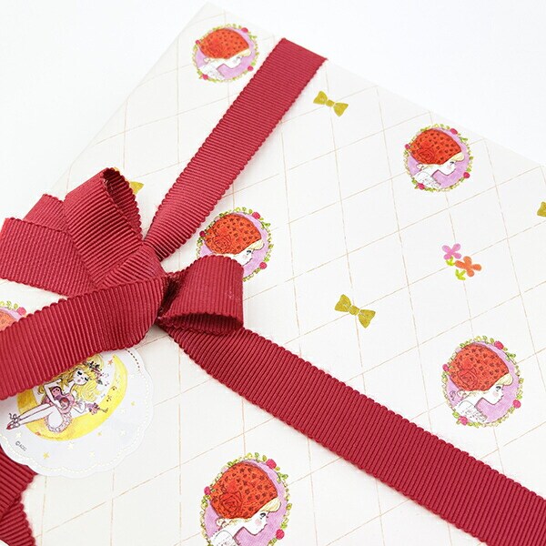 水森亜土 ミニラッピングペーパー 赤いスカーフ 包装紙 ラッピング紙