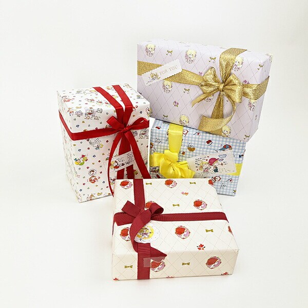 水森亜土 ミニラッピングペーパー すみれの花飾り 包装紙 ラッピング紙