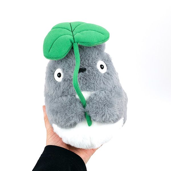 となりのトトロ なかよし大トトロ 葉っぱ持ち ぬいぐるみ スタジオジブリ グレー