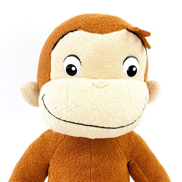 おさるのジョージ ぬいぐるみ Lサイズ アニメーションジョージ/ふかふか インテリア ブラウン