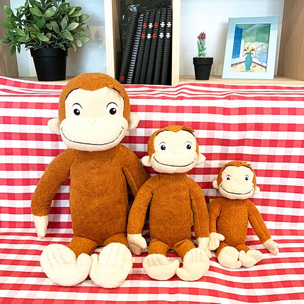 おさるのジョージ ぬいぐるみ Lサイズ アニメーションジョージ/ふかふか インテリア ブラウン