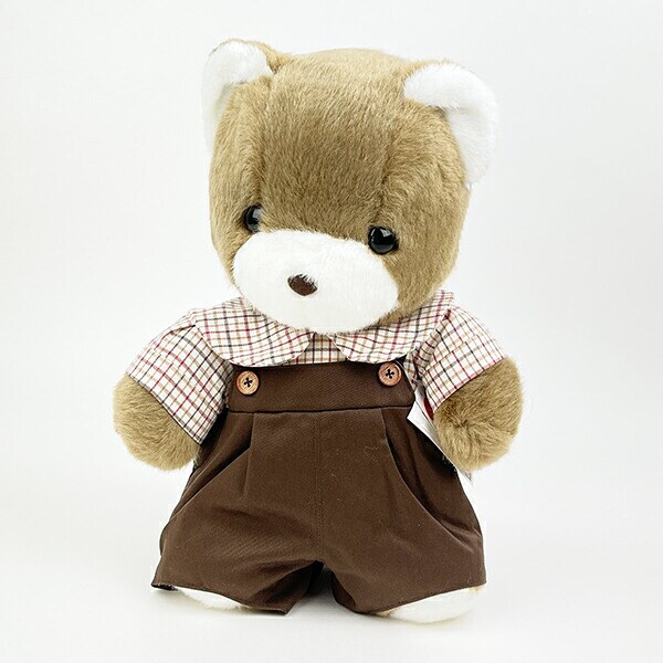 ぬいぐるみ マック Ｌ チェックシャツ ブラウン『ラッキー・マック・サンディ』シリーズ 人形 インテリア キッズ ギフト