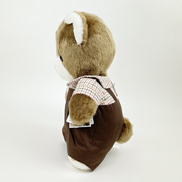 ぬいぐるみ マック Ｌ チェックシャツ ブラウン『ラッキー・マック・サンディ』シリーズ 人形 インテリア キッズ ギフト