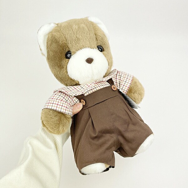 ぬいぐるみ マック Ｌ チェックシャツ ブラウン『ラッキー・マック・サンディ』シリーズ 人形 インテリア キッズ ギフト
