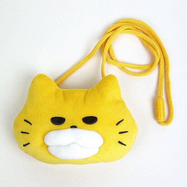 ノラネコぐんだん コインパース フェイス柄 ポーチ のらねこ