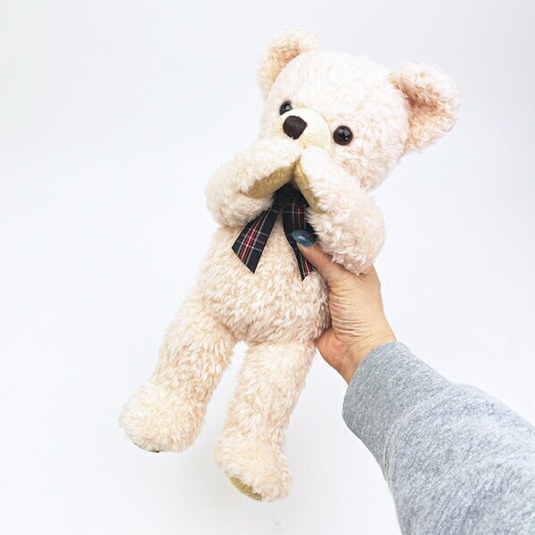 くまのメロディ ぬいぐるみ （M） ピンク 日本製