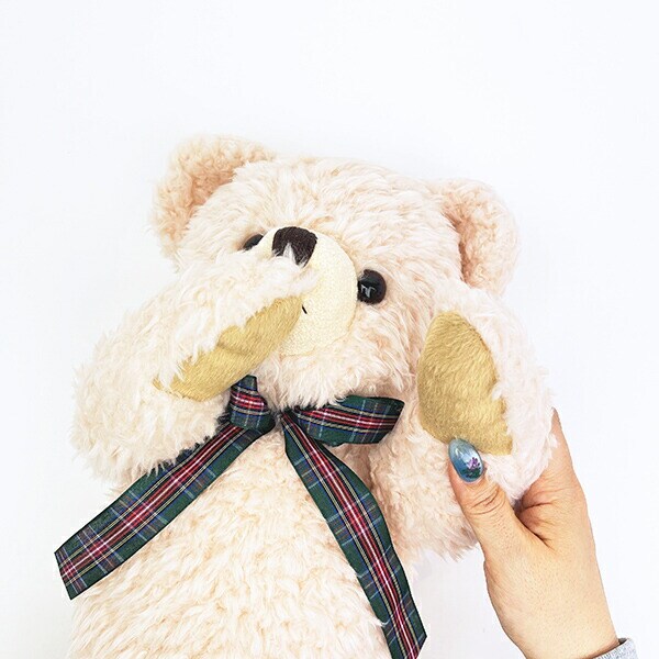 くまのメロディ ぬいぐるみ （L） ピンク 日本製