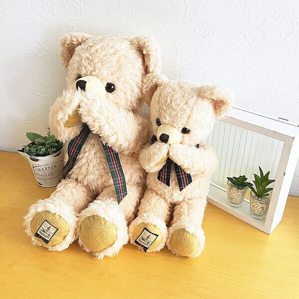 くまのメロディ ぬいぐるみ （L） ピンク 日本製