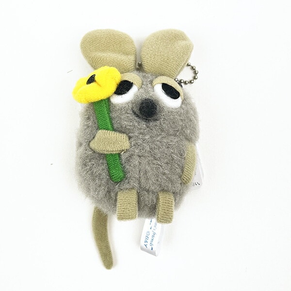 レオ・レオニ ふかふかフレデリック マスコットチェーン グレー ぬいぐるみ キーホルダー