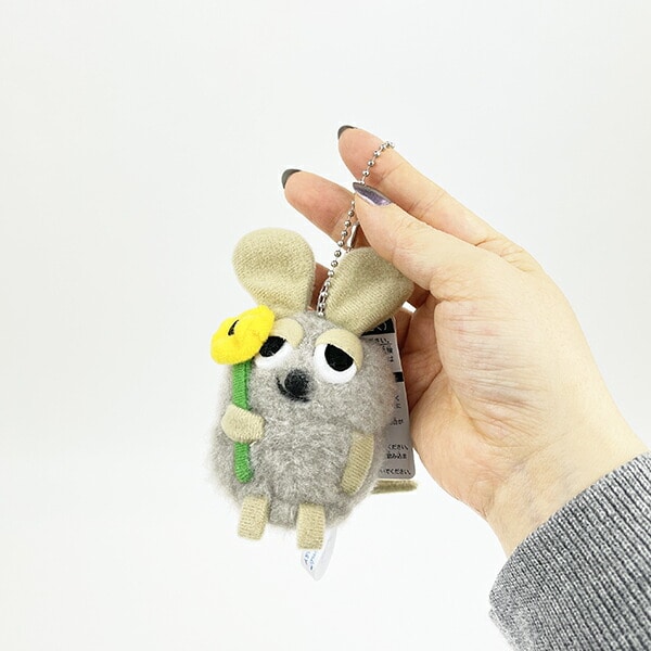 レオ・レオニ ふかふかフレデリック マスコットチェーン グレー ぬいぐるみ キーホルダー