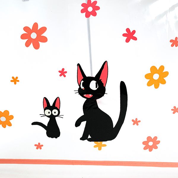 スタジオジブリ 魔女の宅急便 ジジ 子供用傘 ジジ お花いっぱい 傘 ピンク