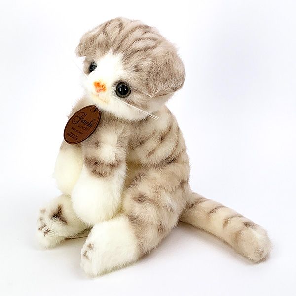 スコティッシュ猫 座り ぬいぐるみブラウン グレイフル インテリア用品日本製 　 　