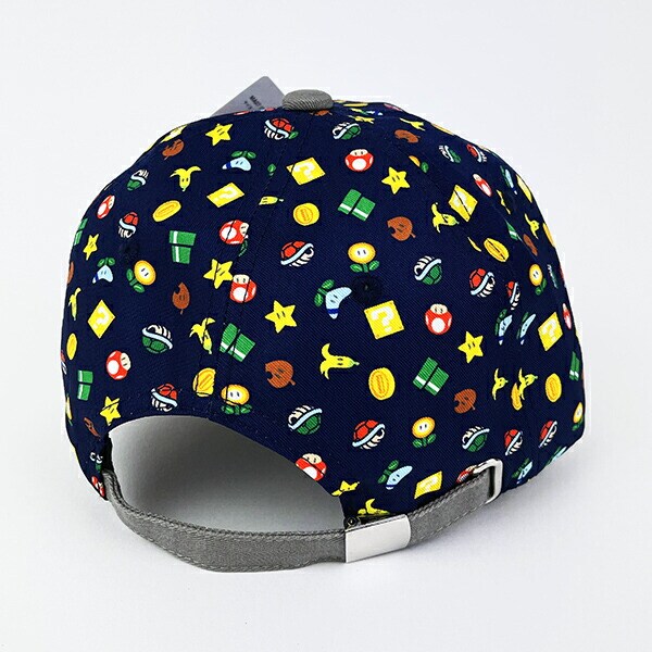 スーパーマリオ アイテム総柄 ローキャップ 帽子