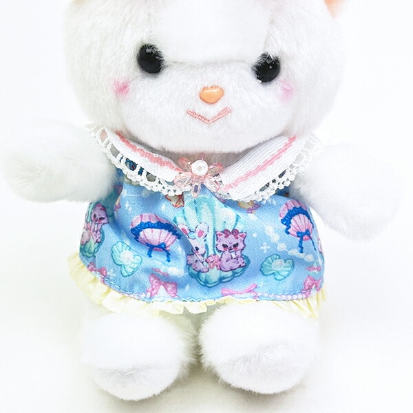 SWIMMER(スイマー) × 吉徳レトロ ミニ クリーミーねこ ぬいぐるみ 衣装＆ポーチセット(ブルー)