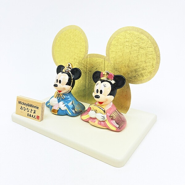 ディズニー ミッキー＆ミニー 磁器ひな人形 節句人形 雛人形 吉徳 Disney