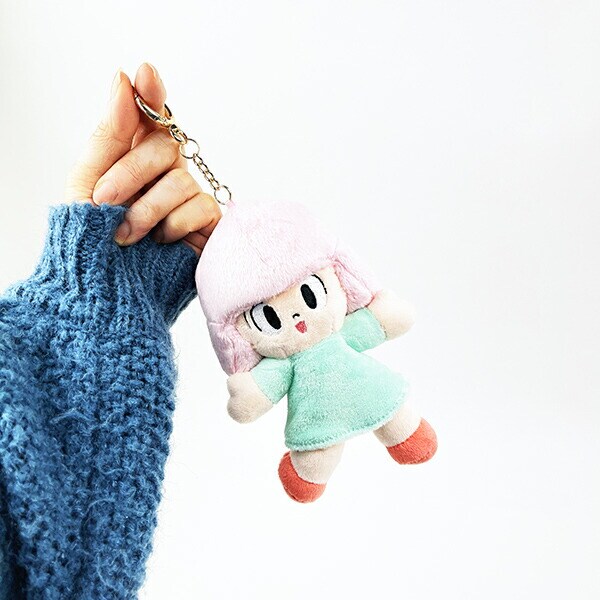 マムアン マスコット ピンク×グリーン ぬいぐるみ