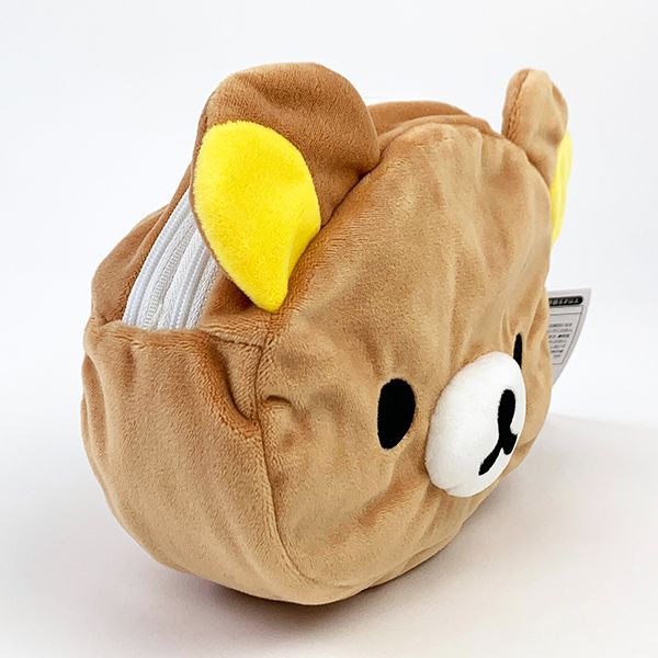 リラックマ リバーシブル3面ポーチ フェイス コリラックマ キイロイトリ メイクポーチ 小物入れ ブラウン