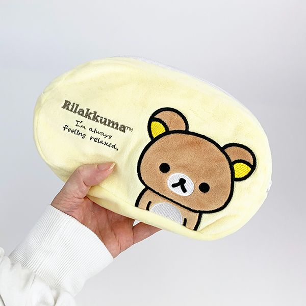 リラックマ リバーシブル3面ポーチ リラックマ2 コリラックマ キイロイトリ メイクポーチ 小物入れ イエロー