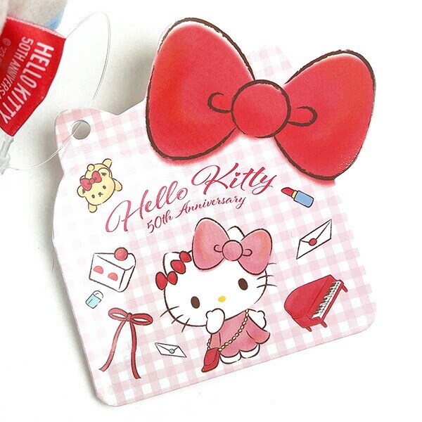 サンリオ ハローキティ 50th ふわふわ巾着ポーチ（ブルー） Sanrio