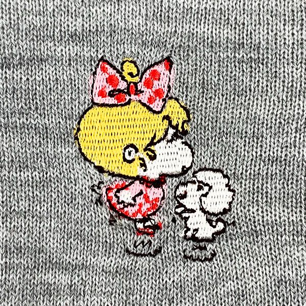 水森亜土 レディースカーディガン 刺繍 グレー M 亜土ちゃん