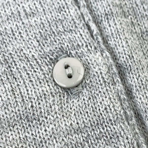 水森亜土 レディースカーディガン 刺繍 グレー M 亜土ちゃん