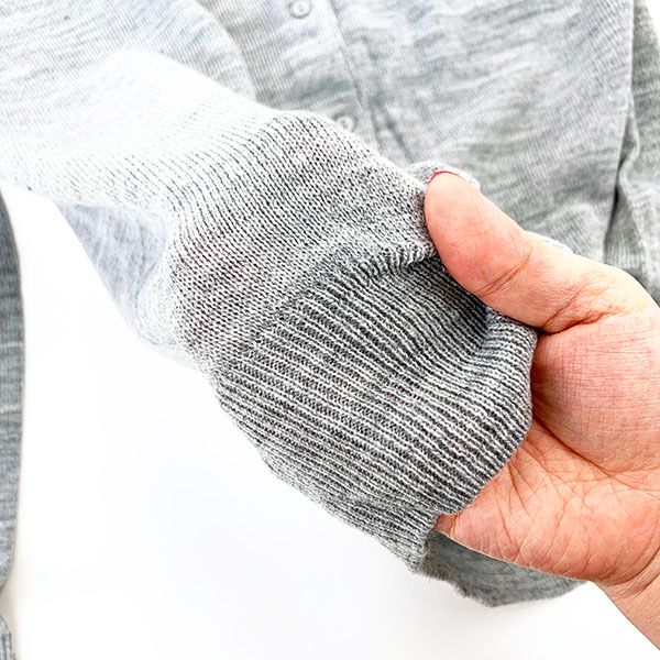 水森亜土 レディースカーディガン 刺繍 グレー M 亜土ちゃん