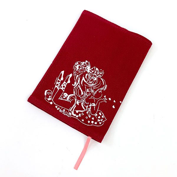 水森亜土 ブックカバー ハート レッド 文庫判対応 亜土ちゃん