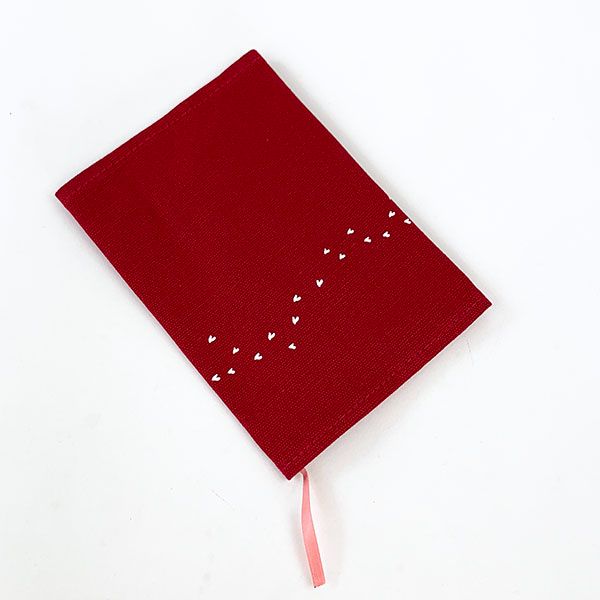 水森亜土 ブックカバー ハート レッド 文庫判対応 亜土ちゃん