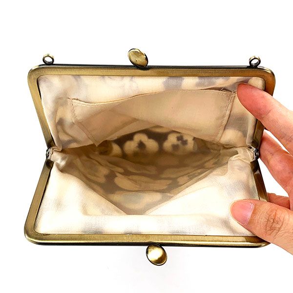 水森亜土 和柄シリーズ ご朱印帳ポーチ 青 がま口 亜土ちゃん