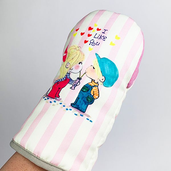 水森亜土 ミトン（鍋つかみ） フタリ ピンク 亜土ちゃん