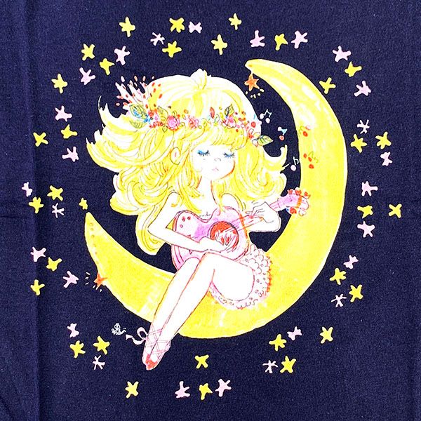 水森亜土 キッズTシャツ ホシ ネイビー 100cm 亜土ちゃん