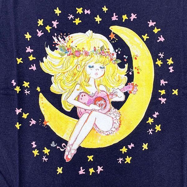 水森亜土 キッズTシャツ ホシ ネイビー 120cm 亜土ちゃん