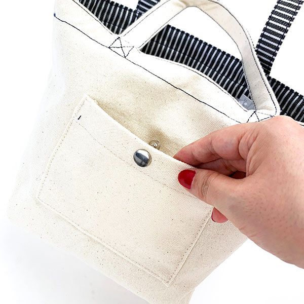 水森亜土 リバーシブルランチトート ヒッコリー デニム 亜土ちゃん